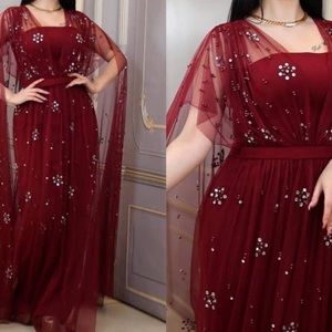 Beautiful beaded maxi evening dress